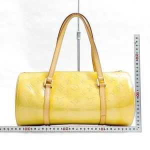 Authentic louis vuitton lv hand bag bedford yellow vernis 1171902 great deal!